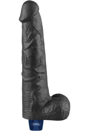 Rechargeable Vibrating Dildo Black 27,2 cm - Vibreeriv dildo 1