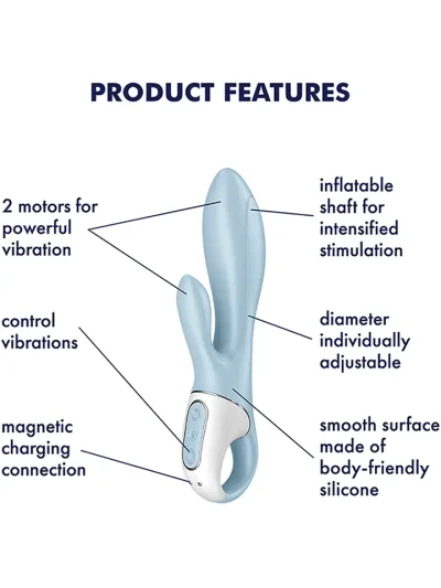 Satisfyer Air Pump Bunny 1 Blue - Küülikuvibraator 2