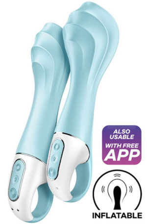 Satisfyer Air Pump Vibrator 5+ Blue - G-punkti vibraator 1