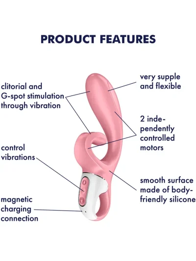 Satisfyer Hug Me Rabbit Vibrator Pink - Küülikuvibraator 2