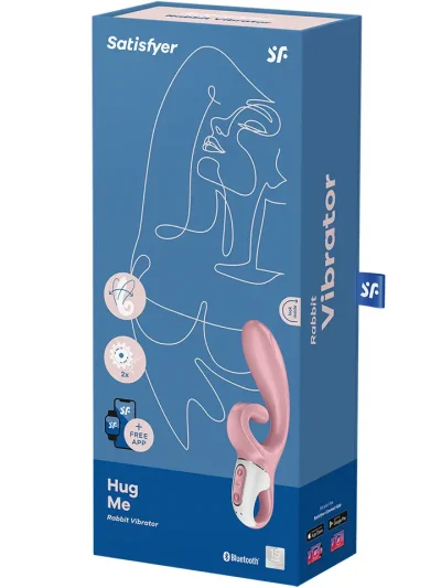 Satisfyer Hug Me Rabbit Vibrator Pink - Küülikuvibraator 6