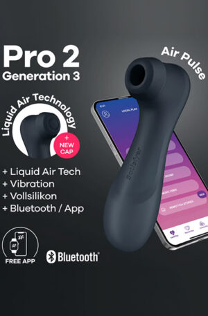 Satisfyer Pro 2 Gen. 3 With Liquid Air & Bluetooth App Black - Õhurõhu vibraator 1