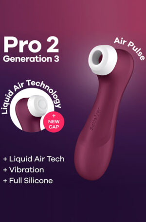 Satisfyer Pro 2 Generation 3 With Liquid Air Red - Õhurõhu vibraator 1