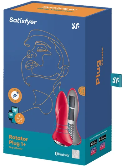 Satisfyer Rotator Plug 1+ Anal Vibrator Red - Vibreeriv anaallelu 5