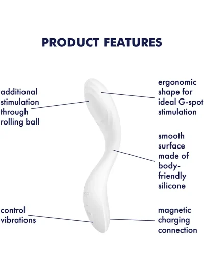 Satisfyer Rrrolling Pleasure G-Spot Vibrator White - G-punkti vibraator 2