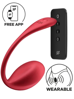 Satisfyer Shiny Petal Connect App Red - Rakendusega juhitav vibreeriv muna 1