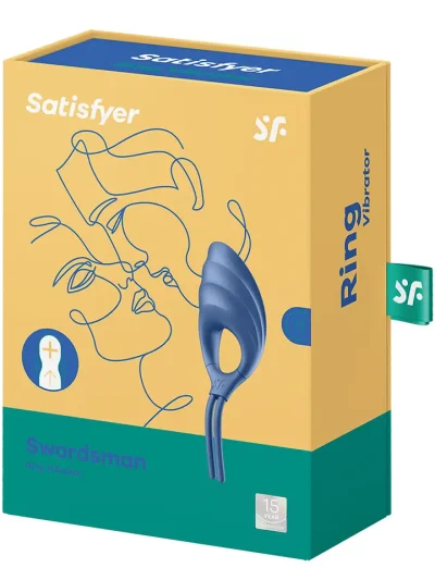 Satisfyer Swordsman Vibrating Cock Ring Blue - Vibreeriv peeniserõngas 5