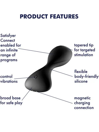 Satisfyer Trendsetter Vibrating Anal Plug Black - Vibreeriv anaallelu 2