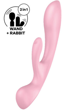 Satisfyer Triple Oh Rabbit Vibrator Pink - Küülikuvibraator 1