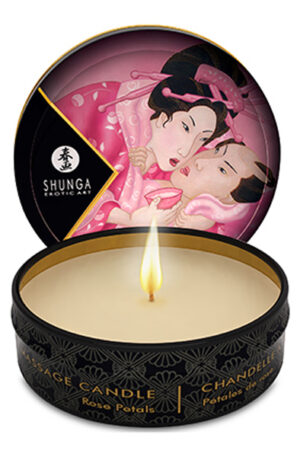 Shunga Erotic Art Massage Candle Rose Petals 30ml - Massaažiküünlad 1