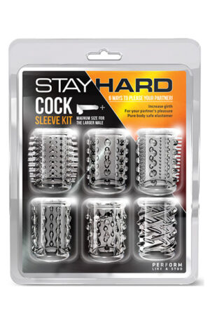 Stay Hard Cock Sleeve Kit Clear - Peeniseümbris 1