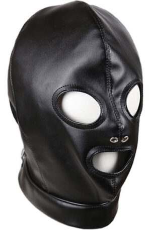 Submision Hood With Back Straps Adjustable - BDSM mask 1