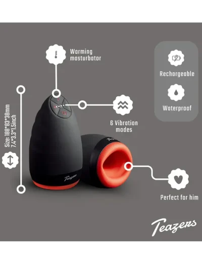 Teazers Heat & Vibration Masturbator - Vibreeriv masturbaator 2