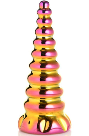 Twilight Rainbow Glass Dildo 16 cm - Dragon dildo 1