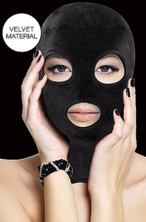 Velvet & Velcro Mask with Eye and Mouth Opening - BDSM mask 1