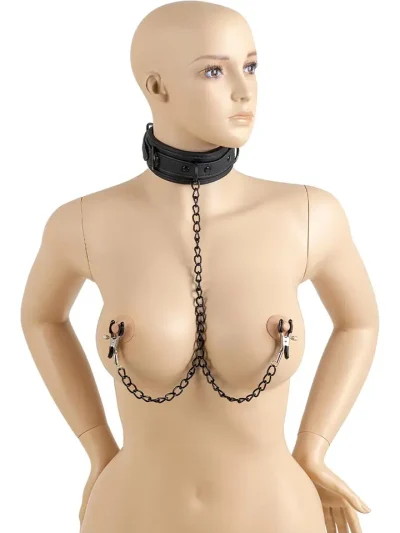 Virgite Collar With Nipples Clamps - Rinnaklambritega kaelakee 2