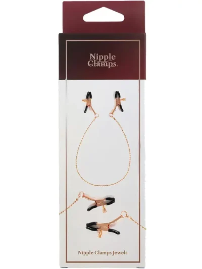 Virgite Nipple Clamps With Chain Gold - Kettidega nibuklambrid 3